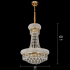 Candelabru Cristal NUVOLA Nobile 8xE14, D40 cm, Auriu, Inaltime Reglabila, Metal si Cristal [4]
