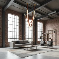 Candelabru Modern, LED, ARIA Largo, 34W, lumina Calda, Maro Candelabru Modern, LED, ARIA Largo, 34W, lumina Calda, Maro