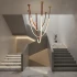 Candelabru Modern, LED, ARIA Largo, 34W, lumina Calda, Maro [3]