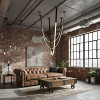 Candelabru Modern, LED, ARIA Largo, 31W, lumina Calda, Negru Candelabru Modern, LED, ARIA Largo, 31W, lumina Calda, Negru