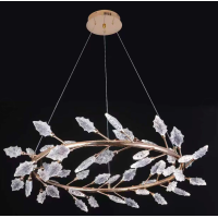 Candelabru Cristal, LED, TOCCATA Largo, 20W, lumina Calda/Neutra/Rece, Diametru 60cm, Auriu, Inaltime Reglabila