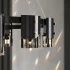Candelabru Modern, Valmontreux Largo, 8xG9, Diametru 80cm, Negru si Cristale Cenusii, Inaltime Reglabila, Metal si Cristal [3]
