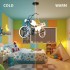 Lustra LED pentru copii MOTO, Tip motocicleta, 40W, Lumina Rece/Calda/Neutra, Negru Alb [3]
