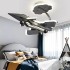 Lustra LED pentru copii FIGHTER, Tip avion, 100W, Lumina Rece/Calda/Neutra, Gri Aeronautic [2]