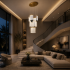 Candelabru Cristal LED Alduino Auriu diametru 80cm Auriu Inaltime Reglabila [2]