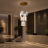 Candelabru Cristal LED Alduino Auriu diametru 80cm Auriu Inaltime Reglabila [3]