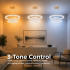 Lustra LED SHELP Cristal cu telecomanda, 64W, Lumina Calda/Neutra/Rece, Φ60 cm, Inaltime Reglabila, Metal si Cristal, Auriu [4]