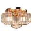 Lustra Clasica Moderna Sasha, LC117/3GD, 3x E27, Metal si Cristal, Auriu, Abajur [4]