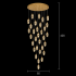 Candelabru Cristal AROHA LED cu Telecomanda, Suspendat, 30 Surse, 90W, Lumina Calda/Neutra/Rece, Diametru 60cm, Inaltime Reglabila, Auriu, Metal si Cristal [4]