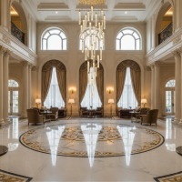 Candelabru Cristal LAGOM LED cu Telecomanda, Suspendat, 30 Surse, 90W, Lumina Calda/Neutra/Rece, Diametru 60cm, Inaltime Reglabila, Auriu, Metal si Cristal