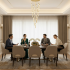 Candelabru Cristal LAGOM LED cu Telecomanda, Suspendat, 30 Surse, 90W, Lumina Calda/Neutra/Rece, Diametru 60cm, Inaltime Reglabila, Auriu, Metal si Cristal [3]