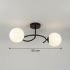 Lustra LED si cristal ORBIT, 55cm, 2xE27, Globuri, Negru [4]
