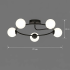 Lustra LED si cristal ORBIT, 72cm, 5xE27, Globuri, Negru [4]