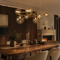 Lustra VENERE Luce, 3 Cercuri, 7xG9, Auriu, Metal , Inaltime Reglabila Lustra VENERE Luce, 3 Cercuri, 7xG9, Auriu, Metal , Inaltime Reglabila