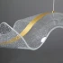 Lustra LED cu Telecomanda, Suspendata AMI 63W, Liniara, lumina Rece/Calda/Neutra, Auriu, Inaltime Reglabila [4]