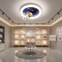 Lustra LED ASTRONAUT cu telecomanda, 51W, lumina Rece/Calda/Neutra, Alb Albastru [3]
