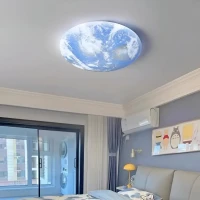 Lustra LED EARTH 41W, Diametru 30cm, lumina Rece/Calda/Neutra, Albastru