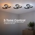 Lustra LED VERTEX CIRCULA 21W, 2 Cercuri, Rame Metalice, lLumina Rece/Calda/Neutra 3000K/4000K/6000K, Negru, Metal [3]