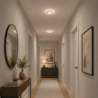 Lustra LED CELUN, 33W, Diametru 21cm, Lumina Calda/Neutra/Rece, Alb, Metal si Acril