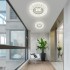 Lustra LED STARR Petito, 21W, Diametru 19cm, Lumina Calda/Neutra/Rece, Alb, Metal si Cristal [3]