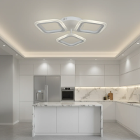 Lustra LED ERIKA 20W, 3 Patrate, Lumina Calda/Neutra/Rece, Alb, Metal si Acril Lustra LED ERIKA 20W, 3 Patrate, Lumina Calda/Neutra/Rece, Alb, Metal si Acril