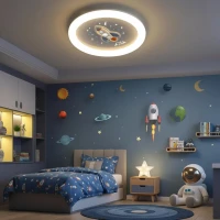 Lustra LED ROCKET 49W, Diametru 49cm, lumina Rece/Calda/Neutra, Alb Albastru Lustra LED ROCKET 49W, Diametru 49cm, lumina Rece/Calda/Neutra, Alb Albastru