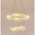 Lustra LED cu telecomanda LLC130/2CH, Cristal si Metal, 62W, 2 Cercuri, Dimabila, Inaltime Reglabila, Lumina Rece/Calda/Neutra, Iluminat Luxos [3]