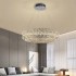 Lustra LED cu Telecomanda, LLC160/500CH, Cristal si Metal, 54W, 1 Cerc, Dimabila, Inaltime Reglabila, Lumina Rece/Calda/Neutra, Iluminat Luxos [3]