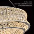 Lustra LED cu Telecomanda, LLC160/750X350CH, Cristal si Metal, 71W, Dimabila, Inaltime Reglabila, Lumina Rece/Calda/Neutra, Iluminat Luxos [4]