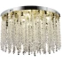 Candelabru LED Cristal LLC215/400WH Rotund, 22W, Lumina Rece/Calda/Neutra, Cristal, Auriu [3]