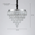 Lustra LED Cristal RIGO cu telecomanda Petito Diametru 30cm, Crom Lucios, Inaltime Reglabila, Metal si Cristal [4]