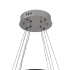 Lustra LED suspendata cu telecomanda si cristal 36W, 2 Cercuri, lumina Rece/Calda/Neutra, Dimabila, Crom Lucios, Inaltime Reglabila [3]