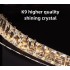 Lustra LED suspendata cu telecomanda si cristal 36W, 2 Cercuri, lumina Rece/Calda/Neutra, Dimabila, Crom Lucios, Inaltime Reglabila [4]