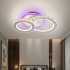 Lustra LED cu telecomanda si cristal NOVA ROTONDA RGB 42W, 2 Cercuri, lumina Rece/Calda/Neutra, Dimabila, Alb [4]