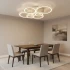 Lustra LED cu telecomanda si cristal NOVA ROTONDA RGB 145W, 6 Cercuri, lumina Rece/Calda/Neutra, Dimabila, Alb [2]