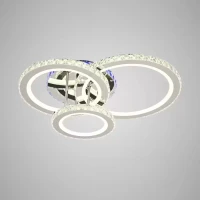 Lustra LED cu telecomanda si cristal NOVA ROTONDA RGB 73W, 3 Cercuri, lumina Rece/Calda/Neutra, Dimabila, Crom Lucios Lustra LED cu telecomanda si cristal NOVA ROTONDA RGB 73W, 3 Cercuri, lumina Rece/Calda/Neutra, Dimabila, Crom Lucios