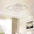 Lustra LED cu telecomanda si cristal QUADRIS RGB 175W, 6 Patrate, Lumina Rece/Calda/Neutra, Dimabila, Alb [2]