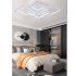 Lustra LED cu telecomanda si cristal QUADRIS RGB 175W, 6 Patrate, Lumina Rece/Calda/Neutra, Dimabila, Alb [3]