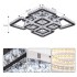 Lustra LED cu telecomanda si cristal QUADRIA SUPREMO RGB 168W, 8 Patrate, lumina Rece/Calda/Neutra, Dimabila, Crom Lucios [2]