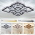 Lustra LED cu telecomanda si cristal QUADRIA SUPREMO RGB 168W, 8 Patrate, lumina Rece/Calda/Neutra, Dimabila, Crom Lucios [3]