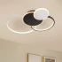 Lustra LED cu telecomanda KILLIAN 80W, 4 Cercuri, lumina Rece/Calda/Neutra, Dimabila, Negru Alb [2]
