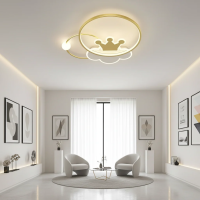 Lustra LED Rafael cu Telecomanda, 58W, Dimabila, 3000K/4000K/6000K, Auriu