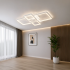 Lustra LED cu telecomanda ELLA 67W, 4 Patrate, lumina Rece/Calda/Neutra, Dimabila, Alb [3]