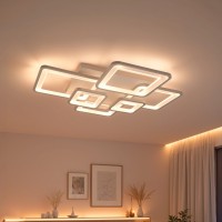 Lustra LED cu telecomanda ELLA 119W, 6 Patrate, lumina Rece/Calda/Neutra, Dimabila, Alb Lustra LED cu telecomanda ELLA 119W, 6 Patrate, lumina Rece/Calda/Neutra, Dimabila, Alb