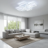Lustra LED cu telecomanda ELLA 187W, 8 Patrate, lumina Rece/Calda/Neutra, Dimabila, Alb [2]