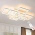 Lustra LED cu telecomanda ELLA 187W, 8 Patrate, lumina Rece/Calda/Neutra, Dimabila, Alb [4]