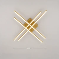 Lustra LED cu Telecomanda LINEX, 53W, Lumina 3000K/4000K/6000K, Dimabila, Auriu