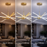 Lustra LED cu Telecomanda LT176/5GD, 69W, 5 Elemente, Lumina Rece/Clada/Neutra 3000K/4000K/6000K, Dimabila, Auriu, Inaltime Reglabila, Metal si Acril [3]