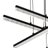 Lustra LED Suspendata cu Telecomanda STRATA, 4 elemente, 54W, Lumina 3000/4000/6000K, Negru, Inaltime Reglabila [2]