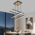 Lustra LED Suspendata cu Telecomanda STRATA, 4 elemente, 54W, Lumina 3000/4000/6000K, Negru, Inaltime Reglabila [3]